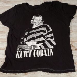 Trashed Kurt Cobain‎ Women's T-Shirt Large FINAL PRICE